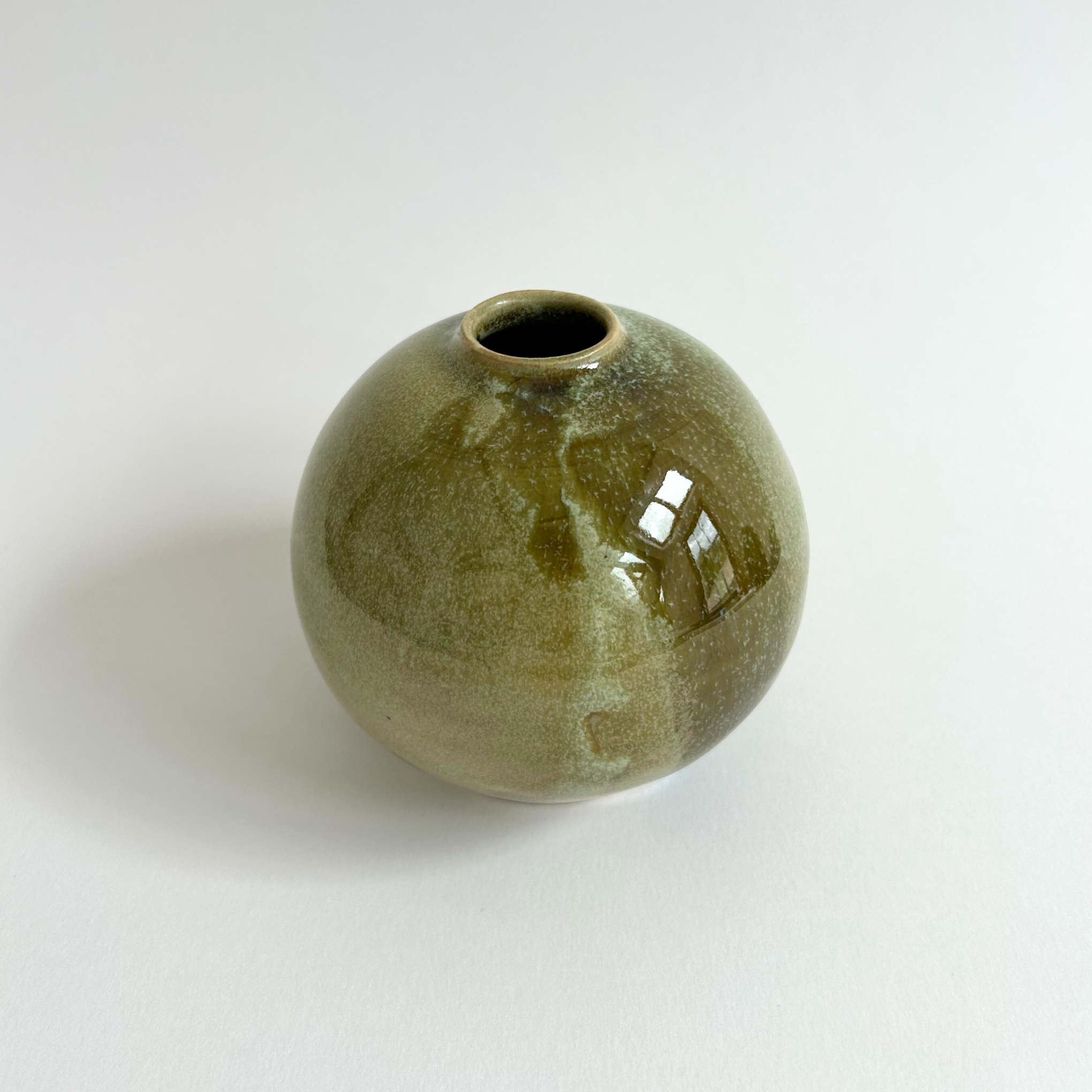 Bud Vase - Green glaze